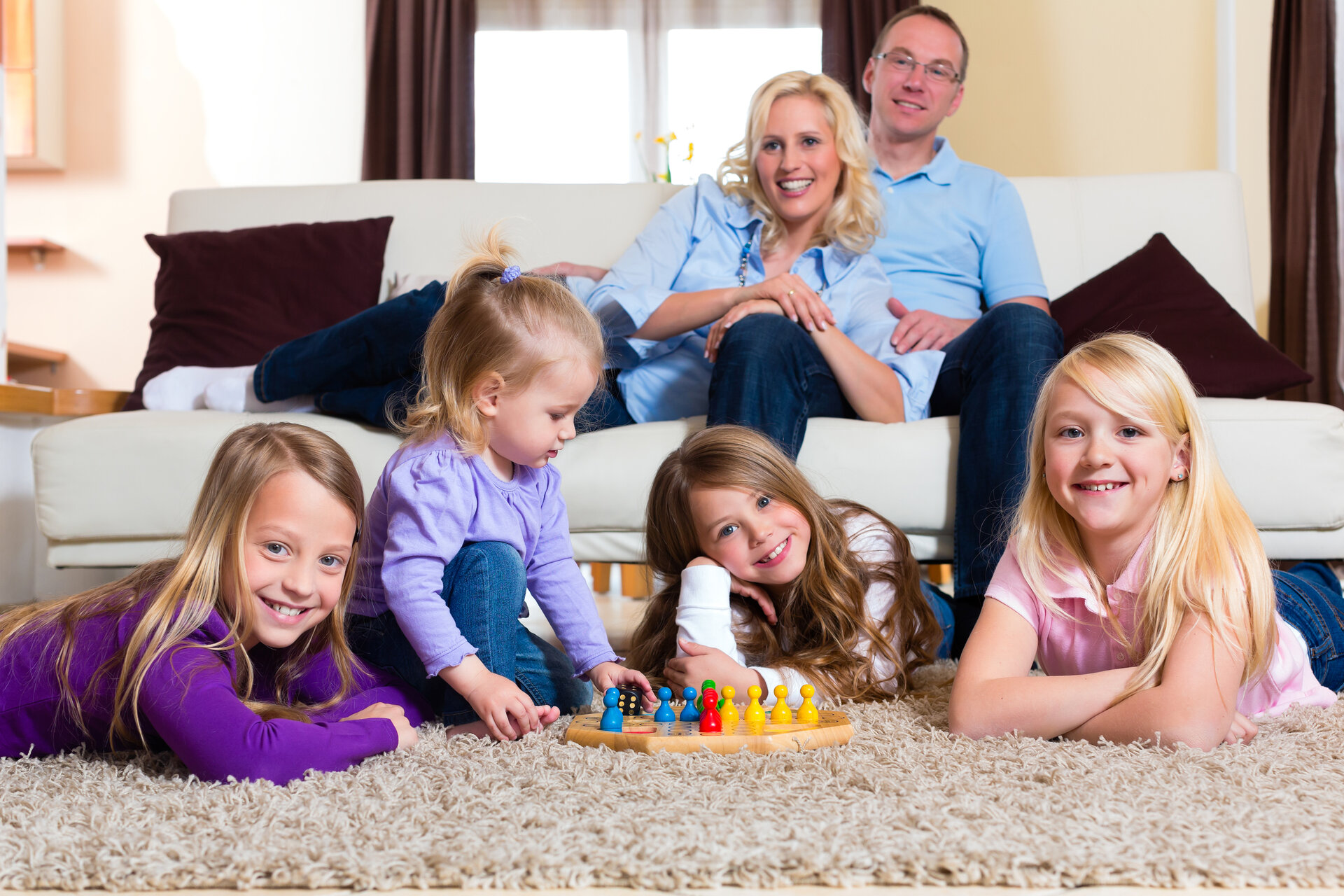Family enjoying a clean home after K&T Chem-Dry service